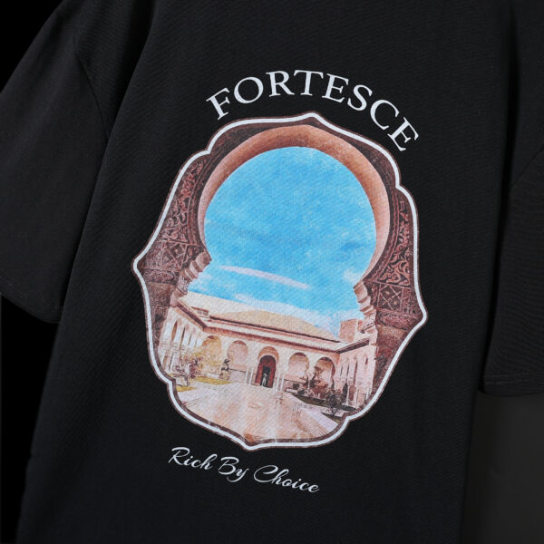Fortesce Heritage Tee Shirt Black - Image 3
