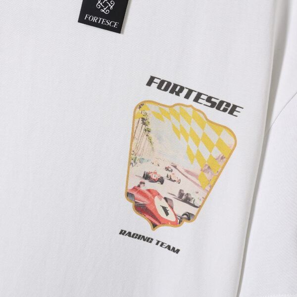 Fortesce Original Racing Tee Shirt White - Image 2