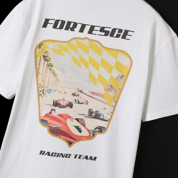 Fortesce Original Racing Tee Shirt White - Image 3