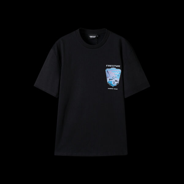 Fortesce Original Racing Tee Shirt Black - Image 3