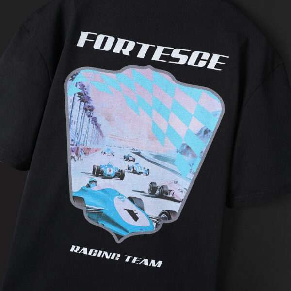 Fortesce Original Racing Tee Shirt Black - Image 4