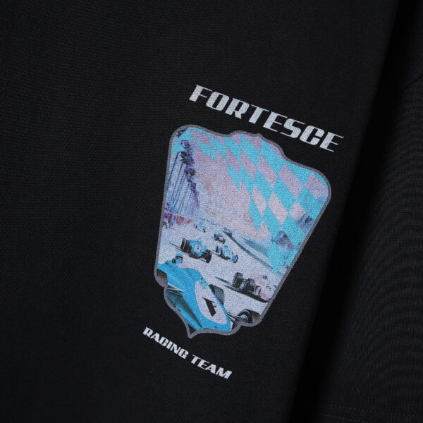 Fortesce Original Racing Tee Shirt Black - Image 6