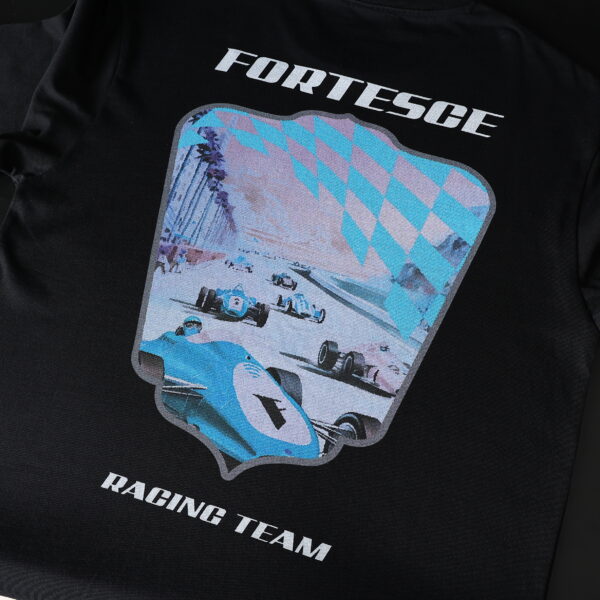 Fortesce Original Racing Tee Shirt Black - Image 12