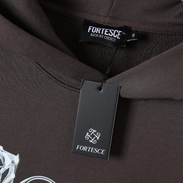 Fortesce Chrome Lux Hoodie Charcoal Grey - Image 3