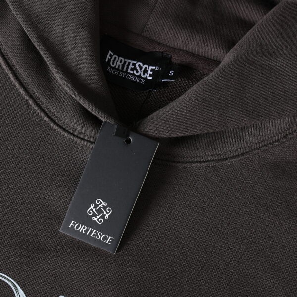 Fortesce Chrome Lux Hoodie Charcoal Grey - Image 7