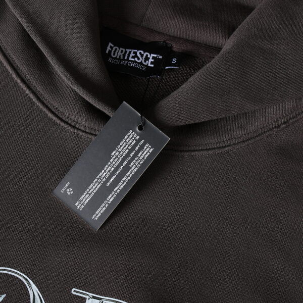 Fortesce Chrome Lux Hoodie Charcoal Grey - Image 8