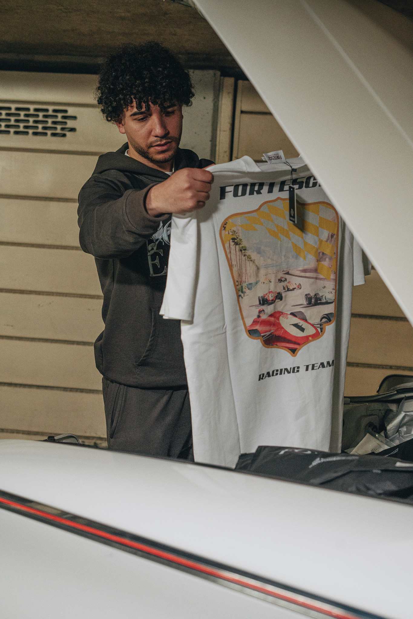 Retro Racing Tee – White Shirt