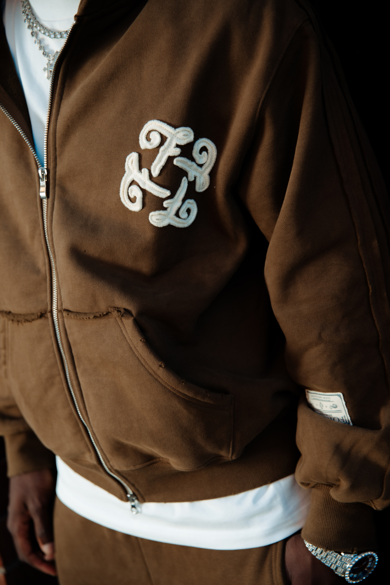 Brown Suede Big Basic Hoodie